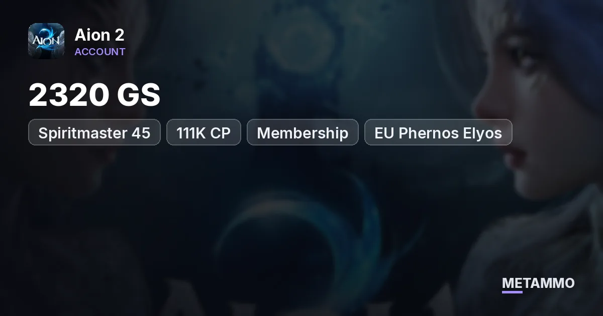 Spiritmaster 45 | 2320 GS | 111K CP | Membership | EU Phernos Elyos - Aion 2 account summary