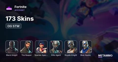 173 Skins | OG STW | Black Knight | The Reaper | Sparkle Specialist | Elite Agent | Royale Knight | Blue Squire