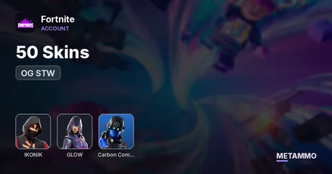 50 Skins | OG STW | IKONIK | Glow | Carbon Commando