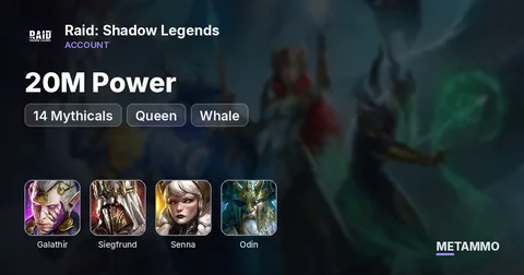 20M Power | 14 Mythicals | Galathir + Siegfrund | Senna, Odin, Queen | Whale