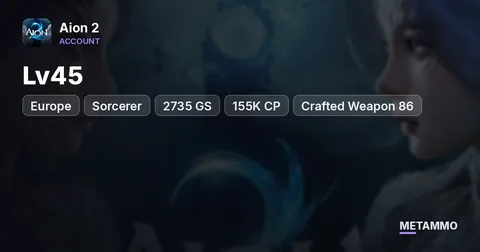 Sorcerer | Lv45 | 2735 GS | 155K CP | Crafted Weapon 86 | All Feathers | EU Zikel
