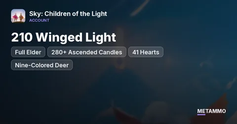 Full Elder | 210 Winged Light | 280+ Ascended Candles | 41 Hearts | Nine-Colored Deer