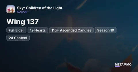 Wing 137 | Full Elder | 19 Hearts | 110+ Ascended Candles | Season 19, 20, 21, 24 Content
