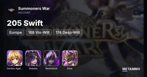 EU | Dark Zenitsu, Velaska, Beelzebub, Elise | +205 Swift | +168 Vio-Will | +174 Desp-Will