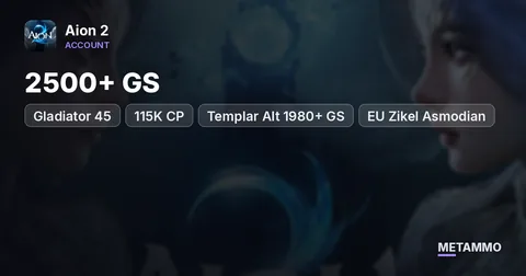 Gladiator 45 | 2500+ GS | 115K CP | Templar Alt 1980+ GS | EU Zikel Asmodian