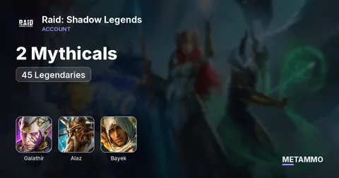 2 Mythicals | Galathir, Alaz, Bayek | 45 Legendaries