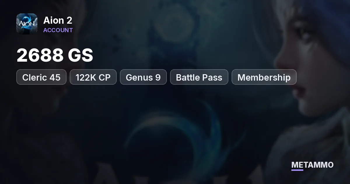 Cleric 45 | 2688 GS | 122K CP | Genus 9 | Battle Pass + Membership | Alt 45 2180 GS | Global EU Marchutan Asmodian - Aion 2 account summary