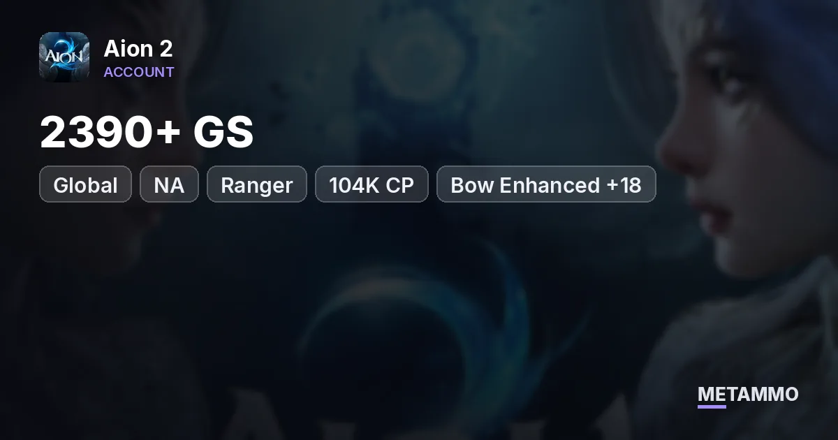 Ranger | 2390+ GS | 104K CP | Bow Enhanced +18 | 13M Kina Included | Global NA East Kaisinel Elyos - Aion 2 account summary