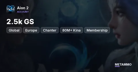 Chanter | 2.5k GS | 80M+ Kina | Membership | Battle Pass | Global EU Nathara Elyos
