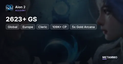 Cleric | 2623+ GS | 109K+ CP | 5x Gold Arcana | Configured Macros + Skills | Global EU Zikel Asmodian