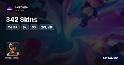 342 Skins + OG Rene + OG RR + Bk + S3 + + 20k VB