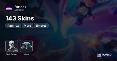 143 Skins + OG Skull + Ramirez + Mako + More + Emotes