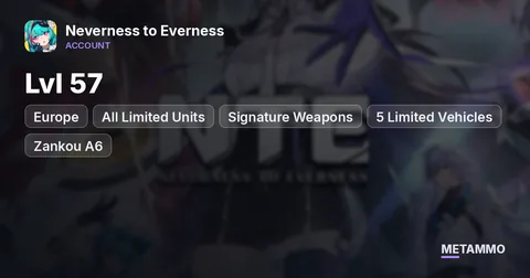 EU Lvl 57 | All Limited Units + Signature Weapons | 5 Limited Vehicles | Zankou A6 | Blackbird A3 Bond 10