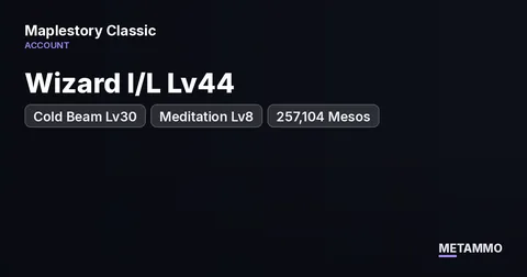 Wizard I/L Lv44 | Cold Beam Lv30 | Meditation Lv8 | 257,104 Mesos | Windia