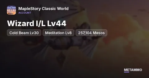 Wizard I/L Lv44 | Cold Beam Lv30 | Meditation Lv8 | 257,104 Mesos | Windia