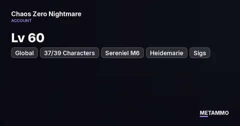 Global | Lv 60 | 37/39 Characters | Sereniel M6 | Rossweisse, Arabella, Heidemarie + Sigs | 1 Omega Code