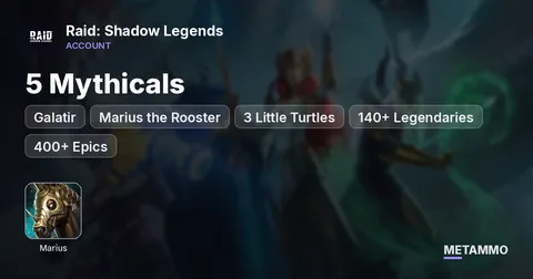 5 Mythicals | Galatir + Marius the Rooster | 3 Little Turtles | 140+ Legendaries | 400+ Epics | Level 100