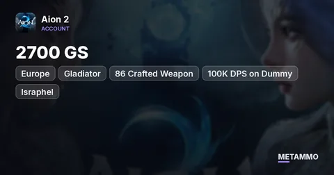 Gladiator | 2700 GS | 86 Crafted Weapon | 100K DPS on Dummy | EU Israphel