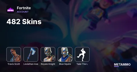 482 Skins | Travis Scott | Leviathan Axe | Royale Knight | Blue Squire | Take The L