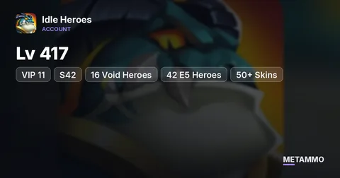 iOS | Lv 417 | VIP 11 | S42 | 16 Void Heroes | 42 E5 Heroes | 50+ Skins | 3B5 Team Power