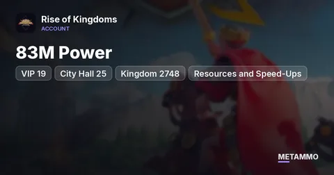 83M Power | VIP 19 | City Hall 25 | Kingdom 2748 | Resources and Speed-Ups