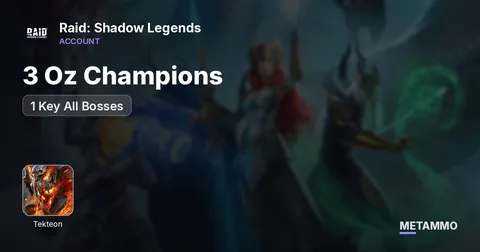 Tekteon, Pallas, Riho | 3 Oz Champions | 1 Key All Bosses
