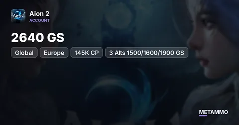 Gladiator | 2640 GS | 145K CP | Gold Arcana | Zikel Colossus | 3 Alts 1500/1600/1900 GS | Global EU Bakarma Elyos