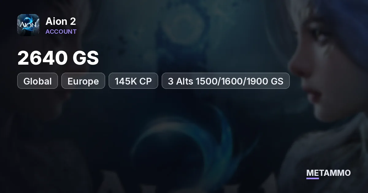 Gladiator | 2640 GS | 145K CP | Gold Arcana | Zikel Colossus | 3 Alts 1500/1600/1900 GS | Global EU Bakarma Elyos - Aion 2 account summary