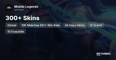 Global Server | 10K Matches 85% Win Rate | 300+ Skins | All Haya Skins | 12 Grand | 10 Exquisite | 39 Deluxe