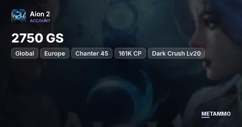 Chanter 45 | 2750 GS | 161K CP | Dark Crush Lv20 | Ranger Alt 2262 GS | Global EU Marchutan Asmodian