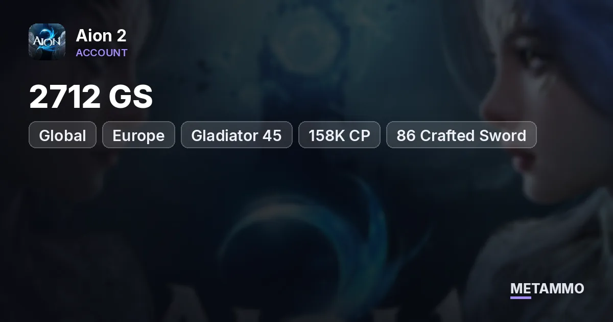 Gladiator 45 | 2712 GS | 158K CP | 86 Crafted Sword | Genus 10 | Battle Pass | Global EU Ulgorn Asmodian - Aion 2 account summary