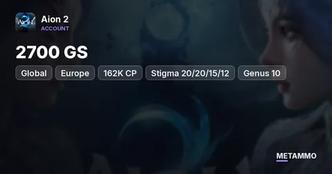 Ranger | 2700 GS | 162K CP | Stigma 20/20/15/12 | All Gold Arcana | Genus 10 | Global EU Baba Asmodian