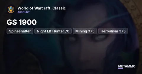 Spineshatter - Night Elf Hunter 70 ■ GS 1900 ■ Mining 375 ■ Herbalism 375