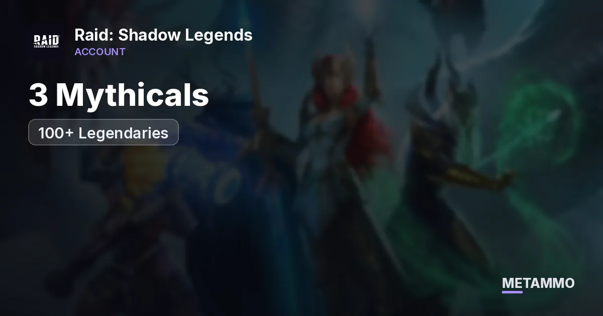 3 Mythicals | 100+ Legendaries - Raid: Shadow Legends account summary
