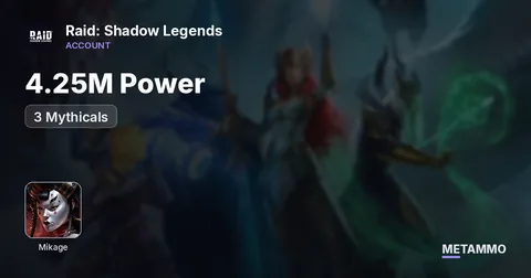4.25M Power | 3 Mythicals | Mikage, Stonethorn, Bloodcrest