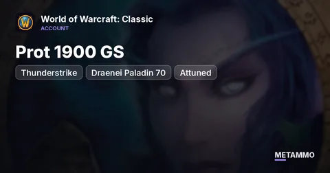 Thunderstrike - Draenei Paladin 70 ■ Prot 1900 GS ■ Attuned