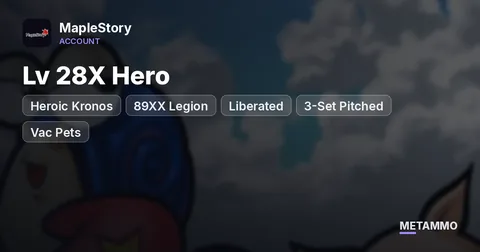 Heroic Kronos | Lv 28X Hero | 89XX Legion | Liberated | 3-Set Pitched | Vac Pets