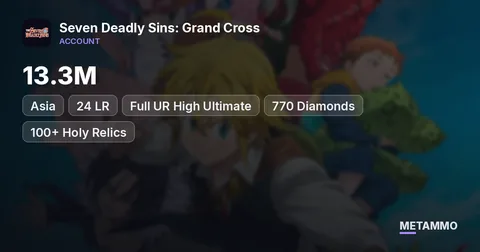 13.3M | 24 LR | Full UR High Ultimate | 770 Diamonds | 100+ Holy Relics | Unlinked | Asia Server