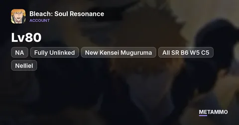 NA Server | Lv80 | Fully Unlinked | New Kensei Muguruma | All SR B6 W5 C5 | Nelliel + Soi Fon Outfits | 2.1K Gems