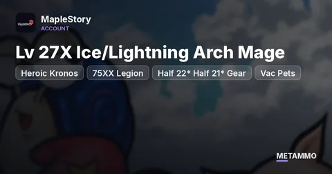 Heroic Kronos | Lv 27X Ice/Lightning Arch Mage | 75XX Legion | Half 22* Half 21* Gear | Vac Pets