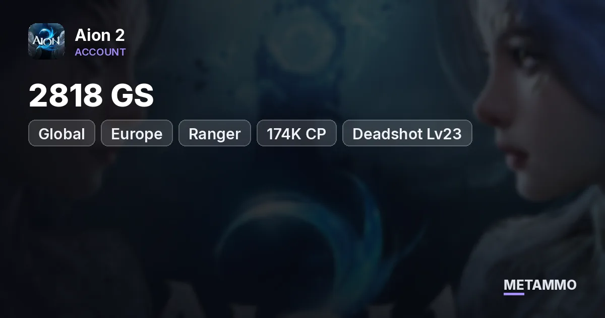 Ranger | 2818 GS | 174K CP | Deadshot Lv23 | Max Crafted Ebony Dragon Lord Bow + Ring | Global EU Triniel Asmodian - Aion 2 account summary