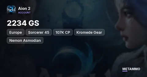 Sorcerer 45 | 2234 GS | 107K CP | Kromede Gear | EU Nemon Asmodian