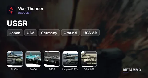 USSR + USA + Germany + Japan Ground | USSR + USA Air | T-90M, Su-34, F-15E, Leopard 2A7V | Premium T-80U-E1