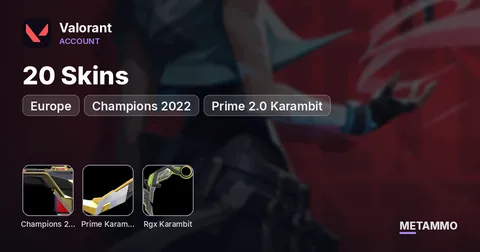 [EU] Champions 2022 | Prime 2.0 Karambit | RGX Karambit | 20 Skins