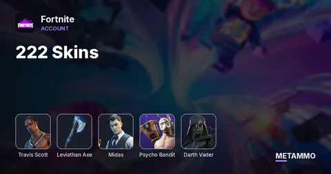 222 Skins | Travis Scott | Leviathan Axe | Gold Midas | Psycho Bandit | Darth Vader