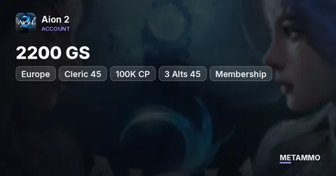 Cleric 45 | 2200 GS | 100K CP | 3 Alts 45 | Membership | 20000 Quna | EU Ereshkigal Asmodian