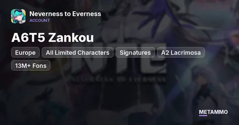 EU | All Limited Characters + Signatures | A6T5 Zankou | A2 Lacrimosa | Porsche, Jet Ski, Draco | 13M+ Fons