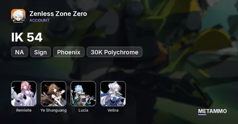 IK 54 NA | Remielle + Sign | Phoenix + Sign | Ye Shunguang + Sign | Lucia + Sign | Velina | 30K Polychrome