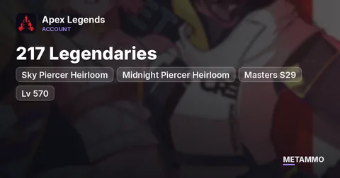 Sky Piercer Heirloom | Midnight Piercer Heirloom | Masters S29 | 217 Legendaries | Lv 570 | /