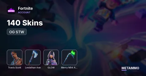 140 Skins | OG STW | Travis Scott | Leviathan Axe | Glow | Merry Mint Axe